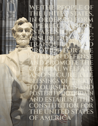 Lincoln Memorial, Constitution.